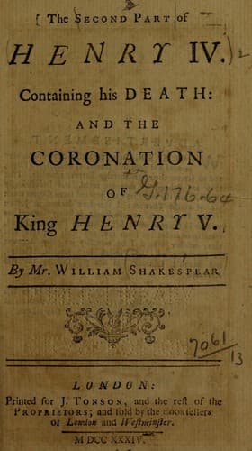Henry IV, Part 2 — William Shakespeare