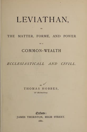 Leviathan — Thomas Hobbes