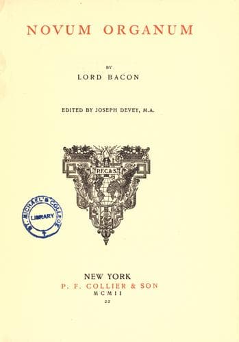Novum Organum — Francis Bacon