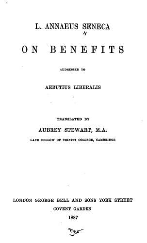 On Benefits — Seneca