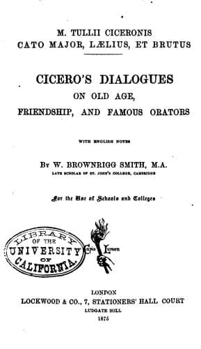 On Friendship and On Old Age — Cicero