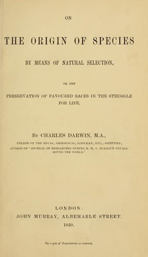 On the Origin of Species — Charles Darwin