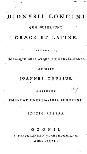 On the Sublime — Longinus